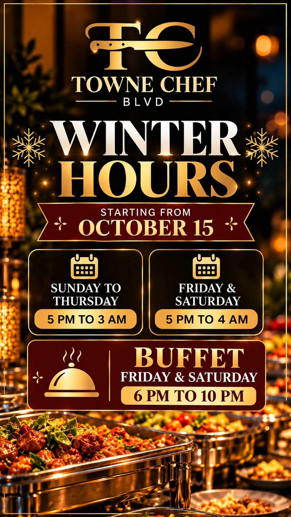 Towne Chef Winter Hours